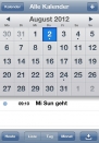 iPhone live: Kalender from Aug 2 5:30:16