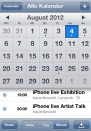 iPhone live: Kalender from Aug 4 17:32:03